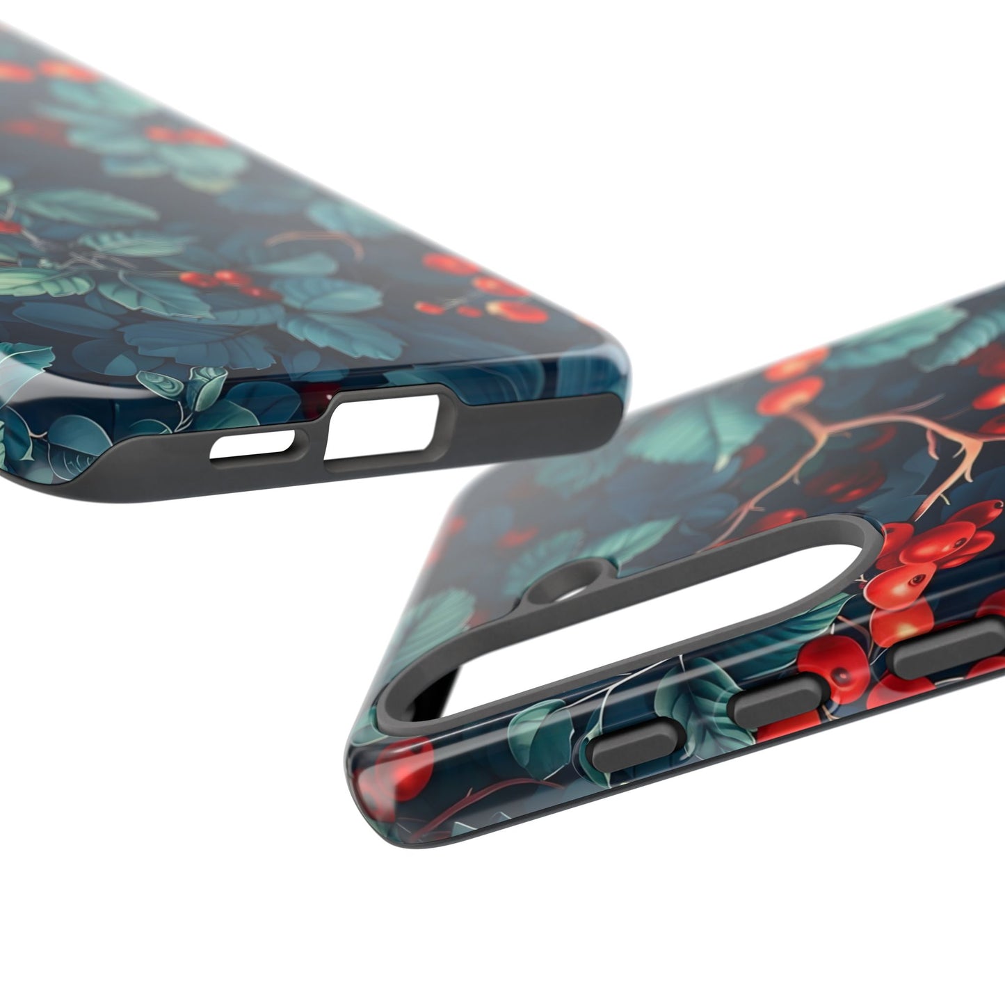 Berry Blossom Phone Case - Nature Lover's Gift, Floral Design, Cute Accessory for Spring, Unique Tech Cover, Perfect for Holidays