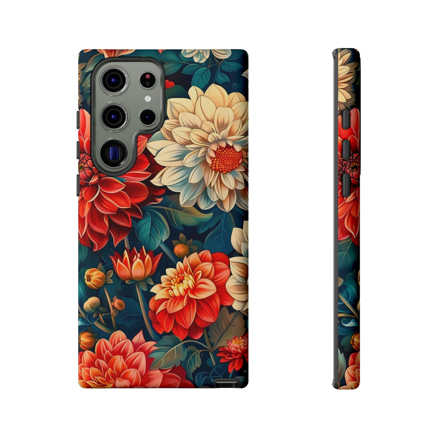 Floral Phone Case - Vibrant Tough Cases, Stylish Floral Cell Phone Cover, Gift for Her, Trendy Phone Accessory, Flower Design