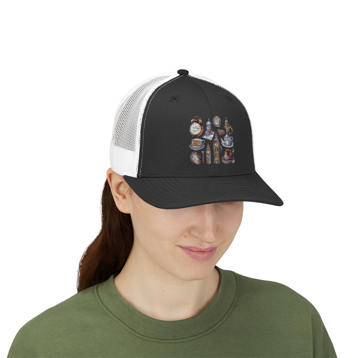 Vibrant Snapback Trucker Cap with Glitter Design, Stylish Hat for Summer, Festival Wear, Outdoor Activities, Gift for Him/Her