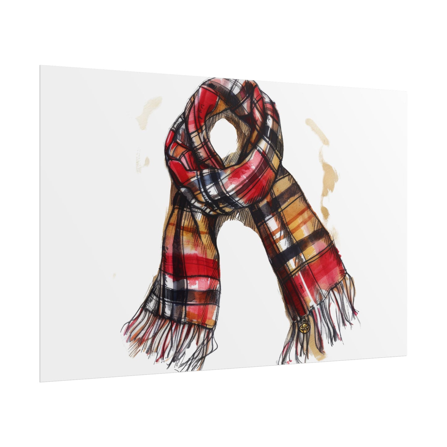 Cozy Scarf Wall Art - Fall Decor for Home, Rustic Style, Gift for Her, Cozy Vibes, Autumn Aesthetic