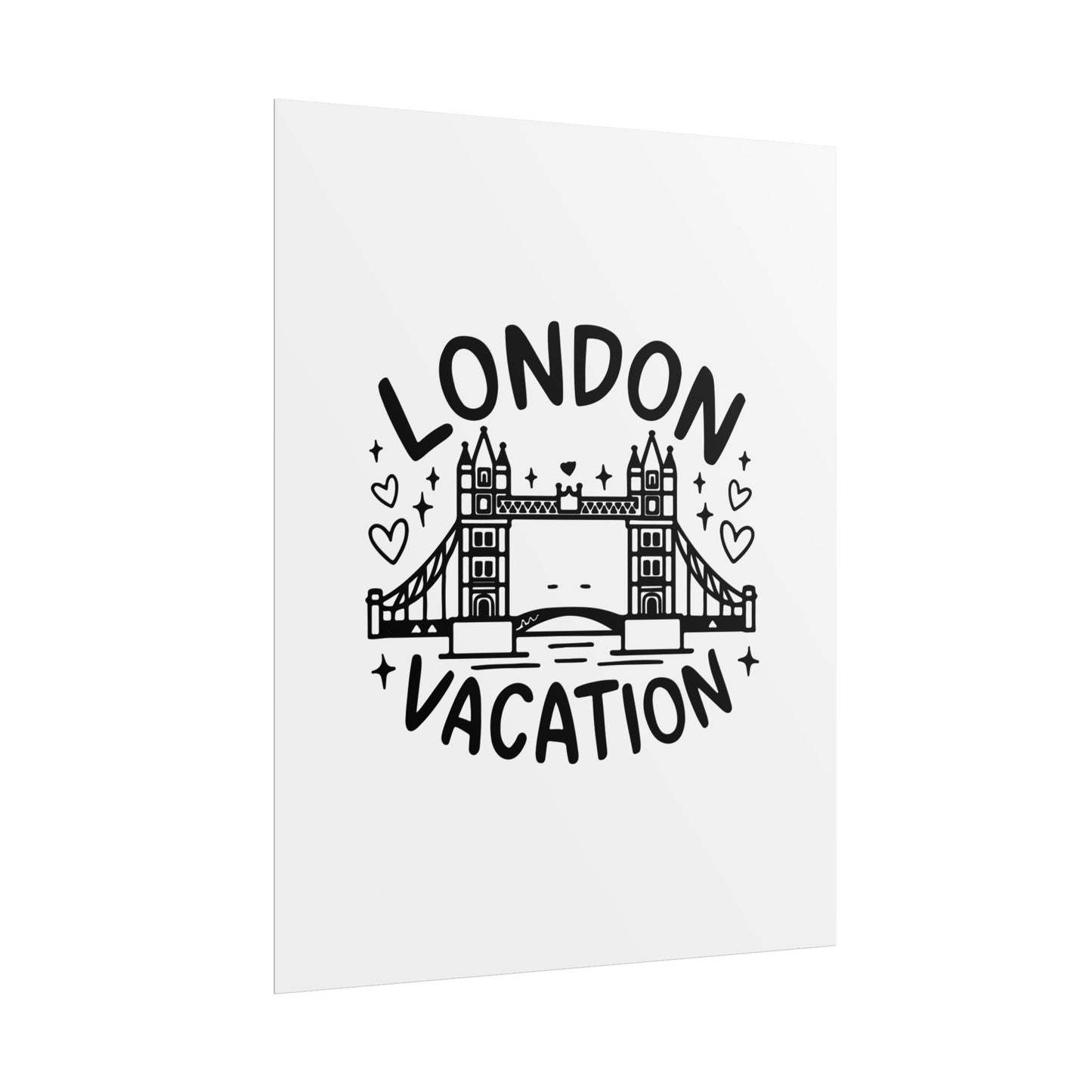 London Vacation Rolled Poster - Travel Decor for Home, Wall Art Print, Gift for Travelers, London Artwork, Holiday Gift Idea