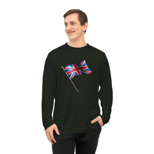 Unisex Performance Long Sleeve Shirt - Beautiful UK Flag - Timeless Pride