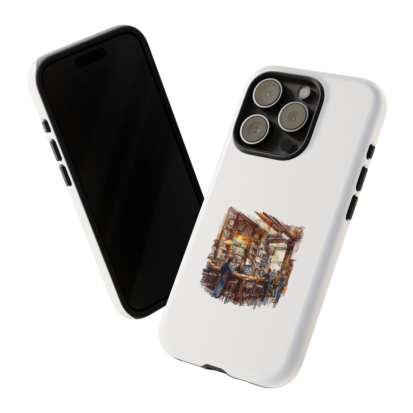 Artistic Phone Case - Cozy Bar Scene Design