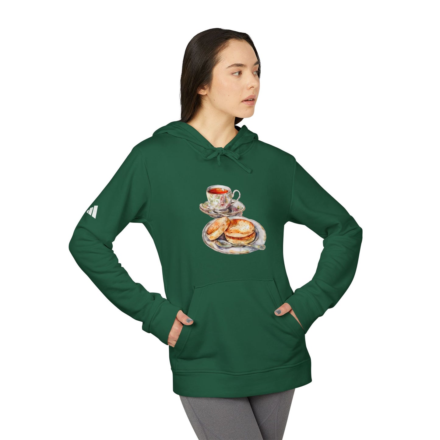 adidas Unisex Fleece Hoodie - A Taste of the Crown - British Royal Food Heritage