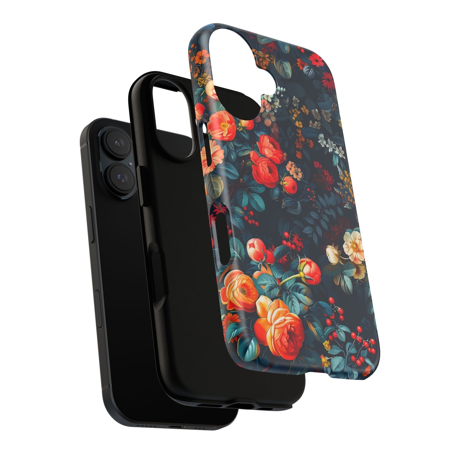 Floral Phone Case - Tough Cases, iPhone Protection, Elegant Floral Design, Gift for Her, Stylish Tech Accessory