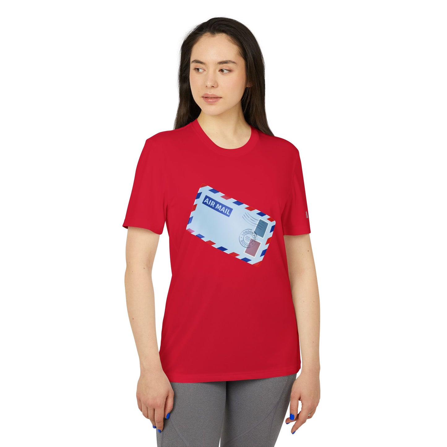 Adidas Unisex - Air Mail Graphic Sport T-shirt - Casual Athletic Wear - Classic Postal Design