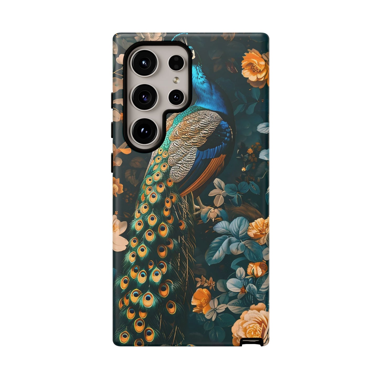 Peacock Phone Case - Elegant Floral Design, Tough Case for Protection, Unique Gift for Nature Lovers, Stylish Accessory, Eco-Friendly