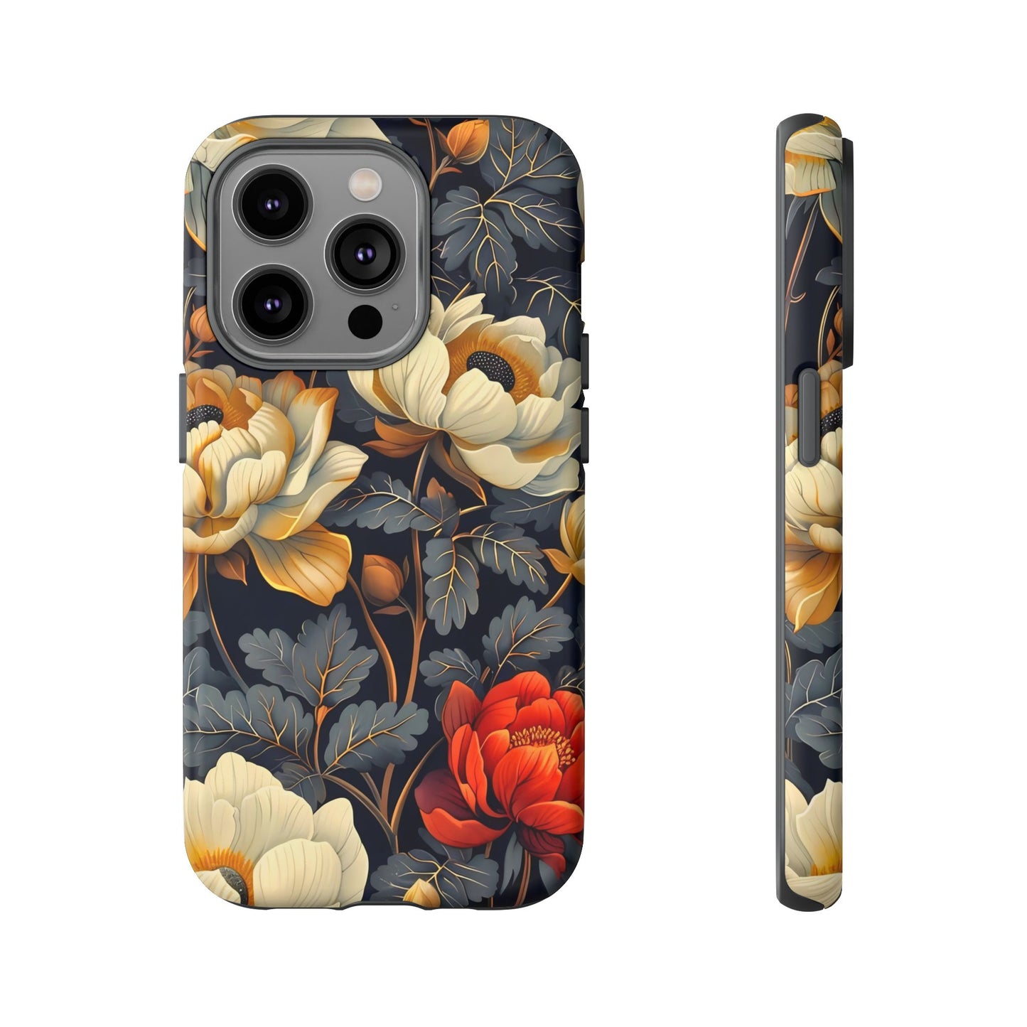 Floral Phone Case - Tough Cases, Stylish Mobile Cover, Flower Design, Holiday Gift, Trendy Accessory, Eco-Friendly Case