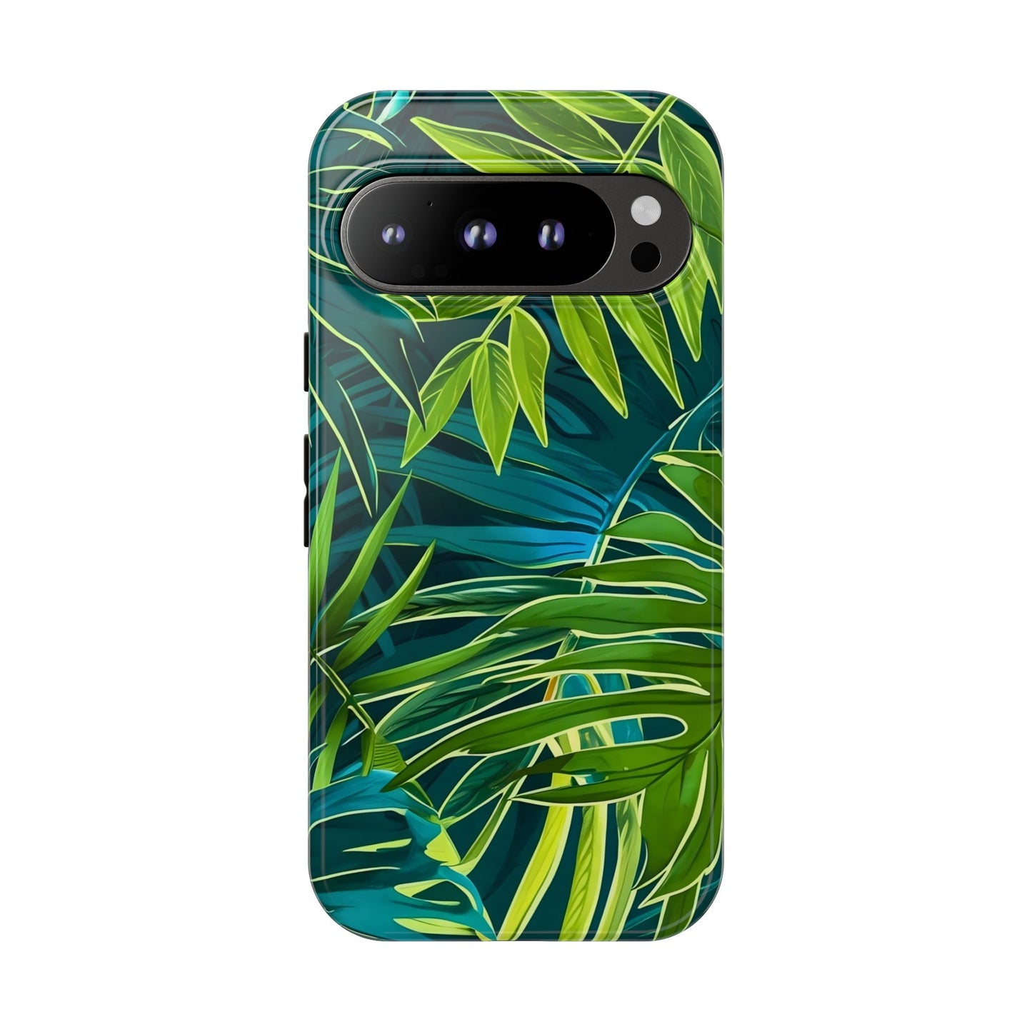Tropical Phone Case - Durable Green Leaf Design, Eco-Friendly Gift, Trendy Accessory, Nature Lover's Case, Summer Vibes