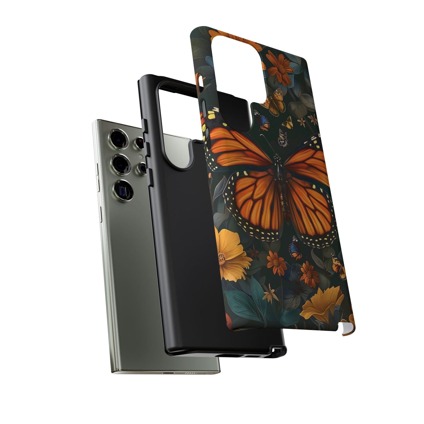Monarch Butterfly Phone Case, Tough Cases, Nature Lover Gift, Floral Mobile Cover, Eco-Friendly Phone Accessory, Butterfly Design