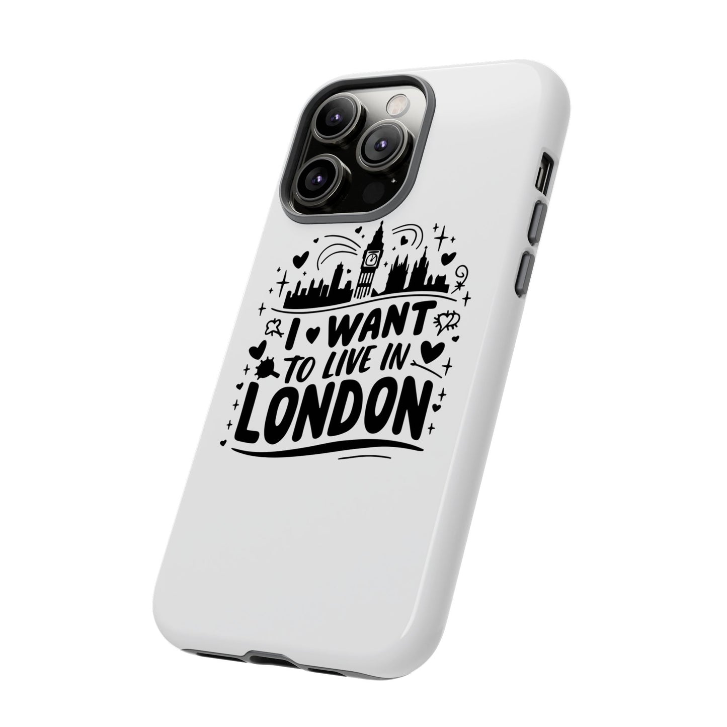 London City iPhone Case, Tough Phone Cover, Travel Gift, London Souvenir, Adventure Accessory, Wanderlust Decor