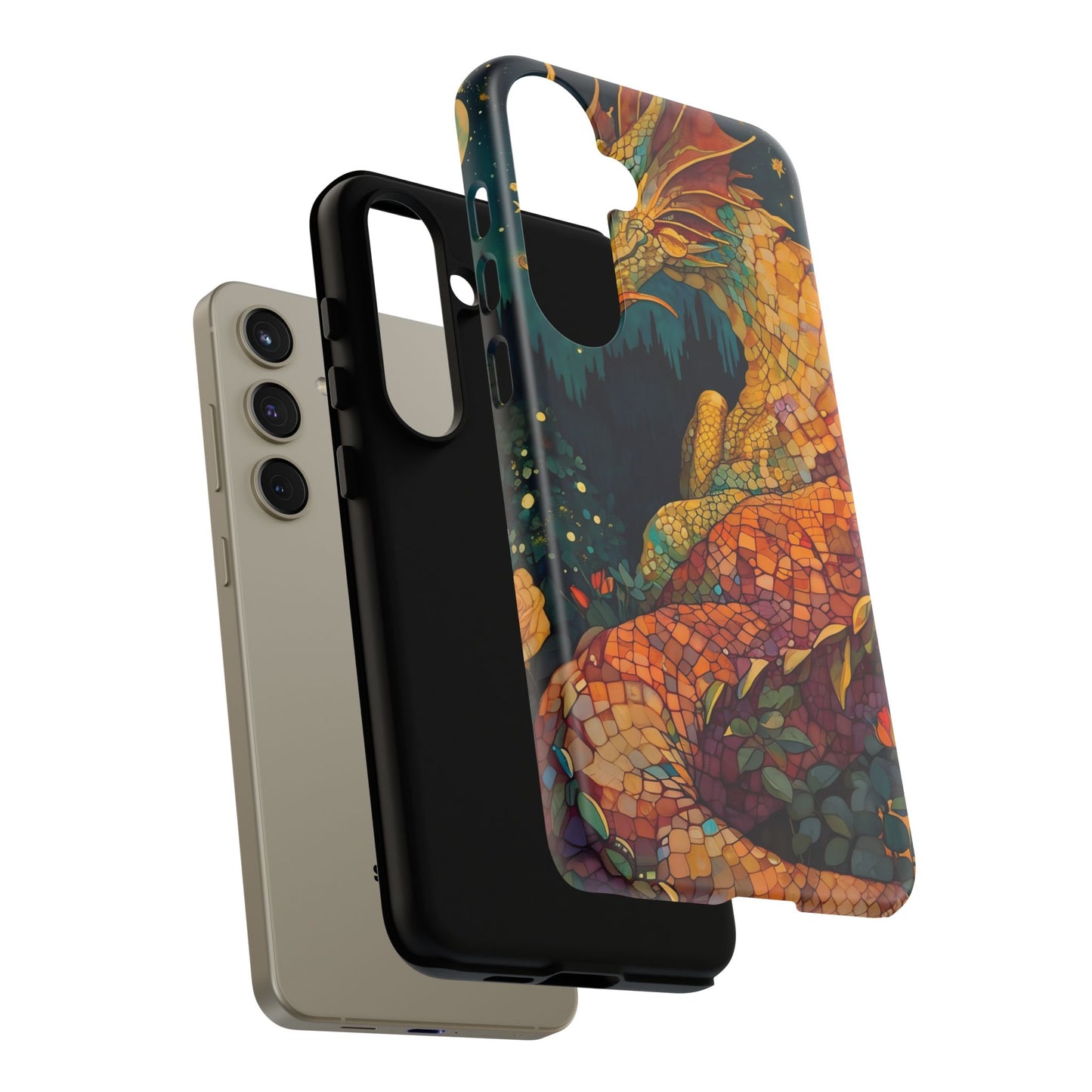 Dragon Art Phone Case, Tough Phone Cover, Fantasy Gift, Unique Mobile Accessory, Dragon Lover Gift, Stylish Protection