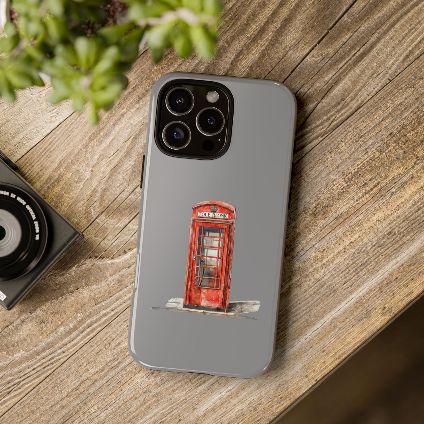 Red Phone Booth Phone Case, Vintage Style Case, Tough Cases for Gifts, Quirky Phone Accessories, Travel Lover's Gift
