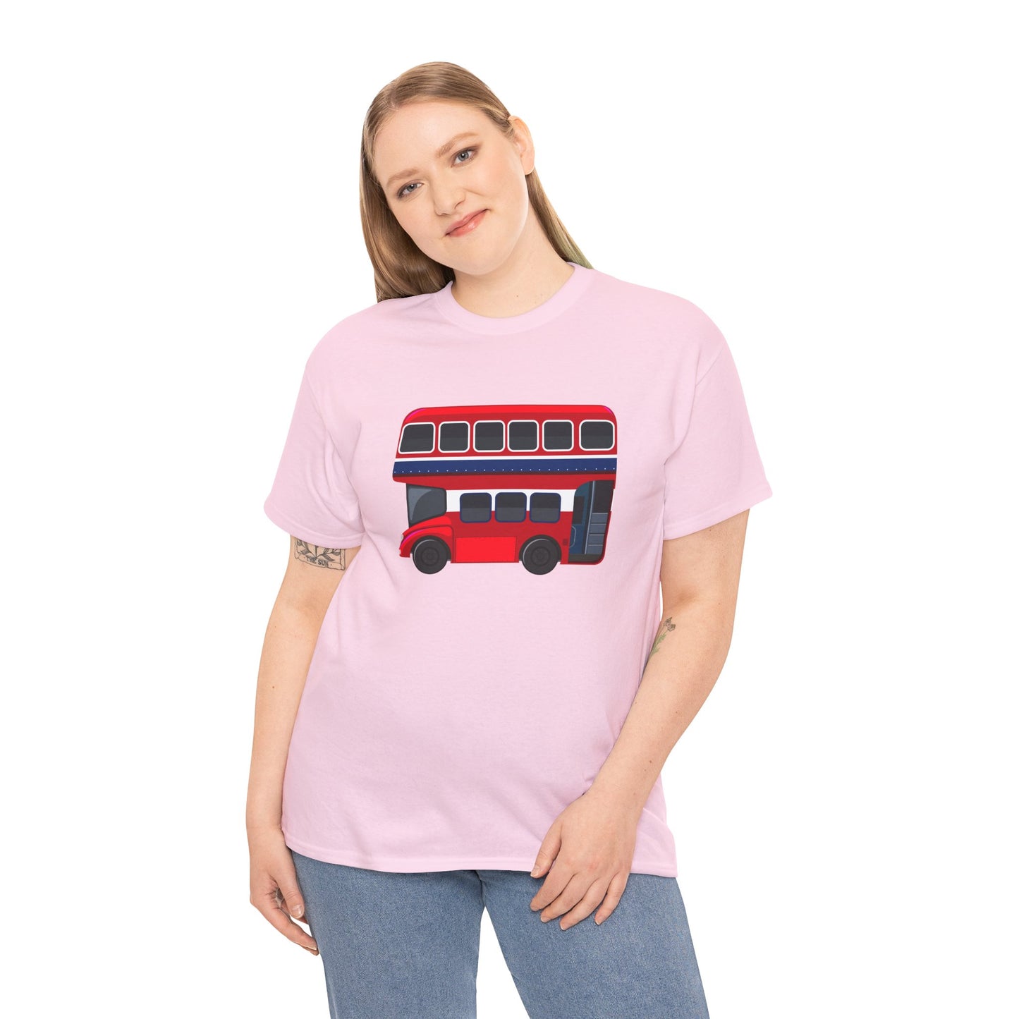 Unisex Heavy Cotton Tee - London Transport English Bus