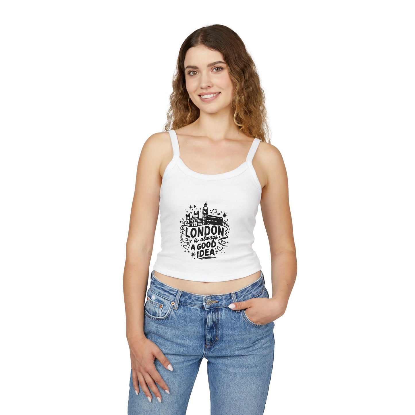 Women's Spaghetti Strap Tank Top - London is always a Good idea