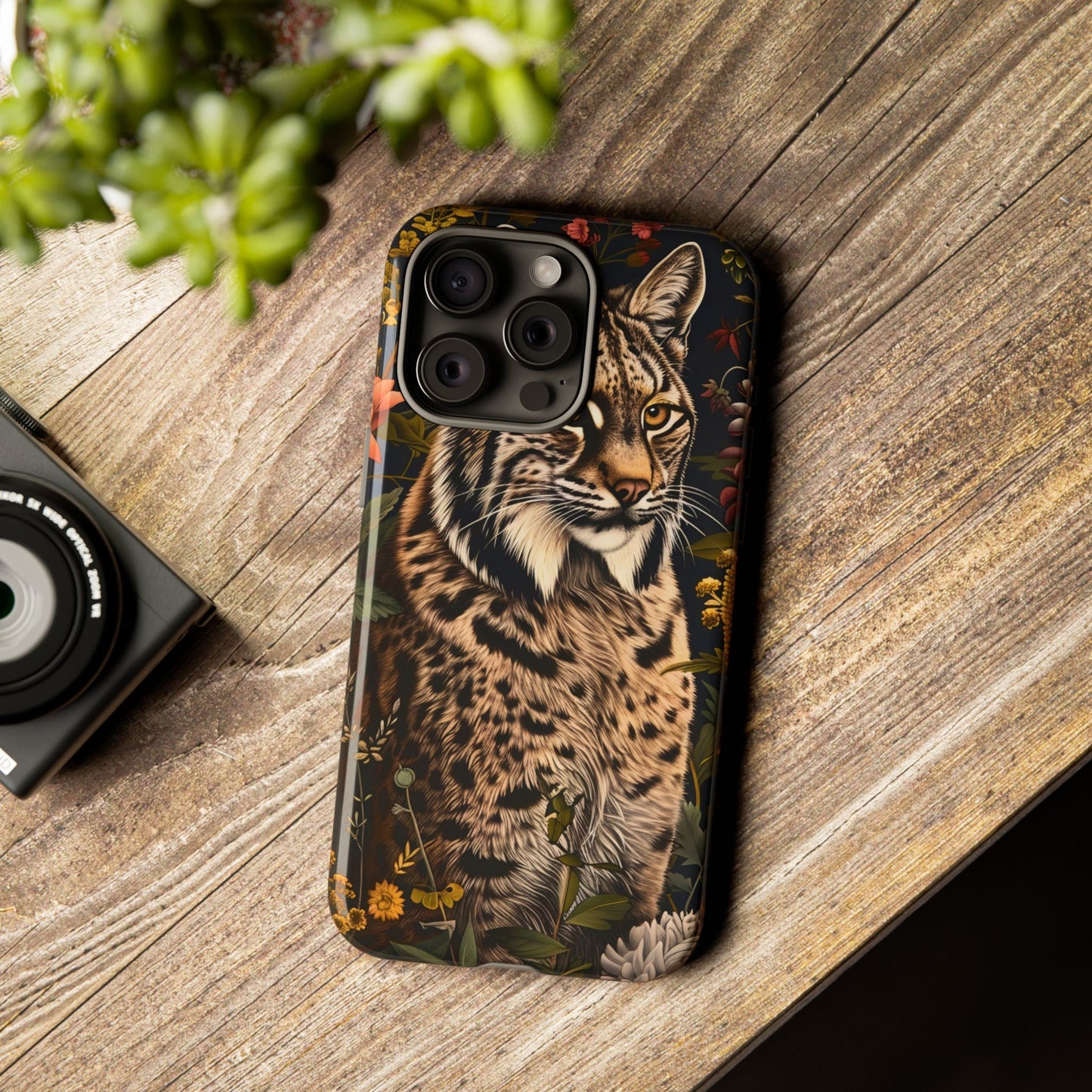 Wildlife Phone Case with Lynx Design, Tough Cases, Animal Lovers Gift, Nature Inspired Accessories, Unique Tech Protection