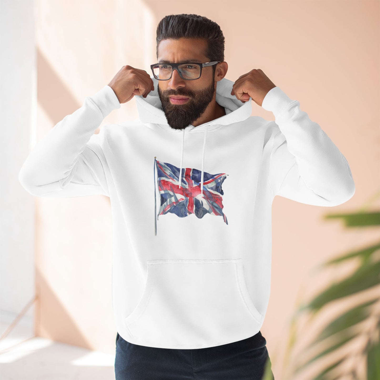 Three-Panel Fleece Hoodie - Classic UK Flag