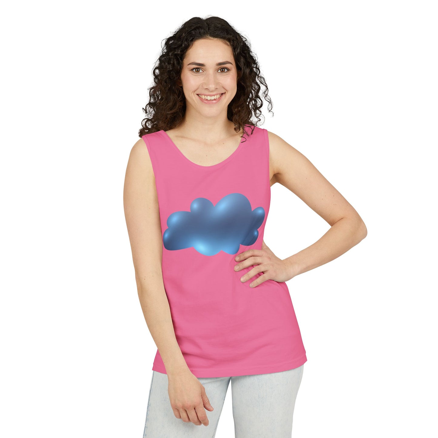 Unisex Garment-Dyed Tank Top - Serene Cloudscape