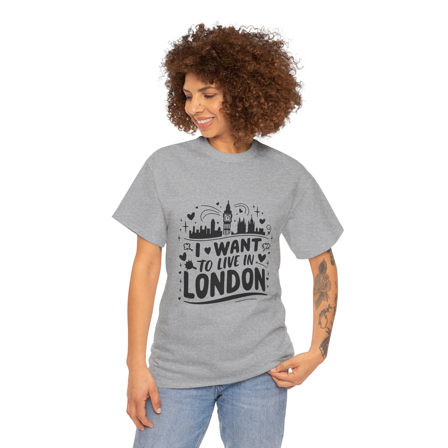 Unisex Heavy Cotton Tee - I want to live in London