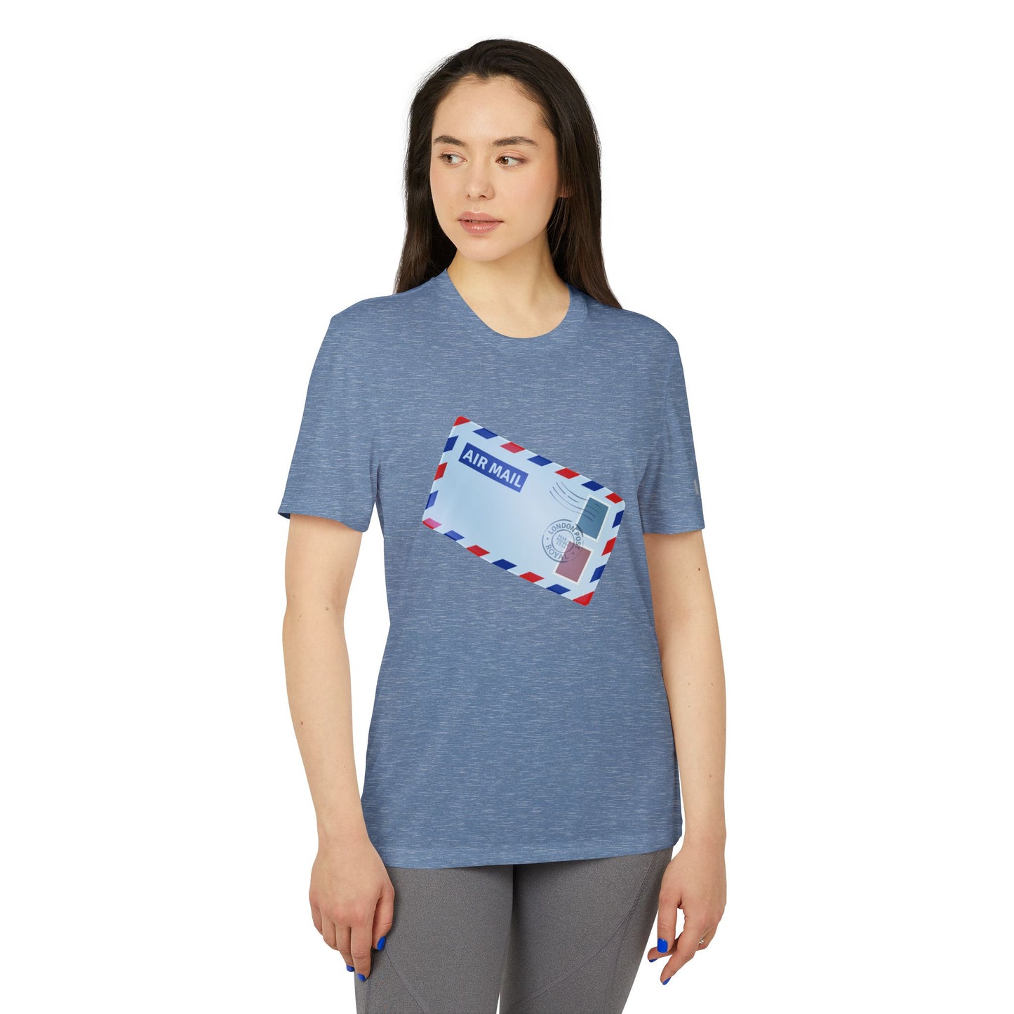 Adidas Unisex - Air Mail Graphic Sport T-shirt - Casual Athletic Wear - Classic Postal Design