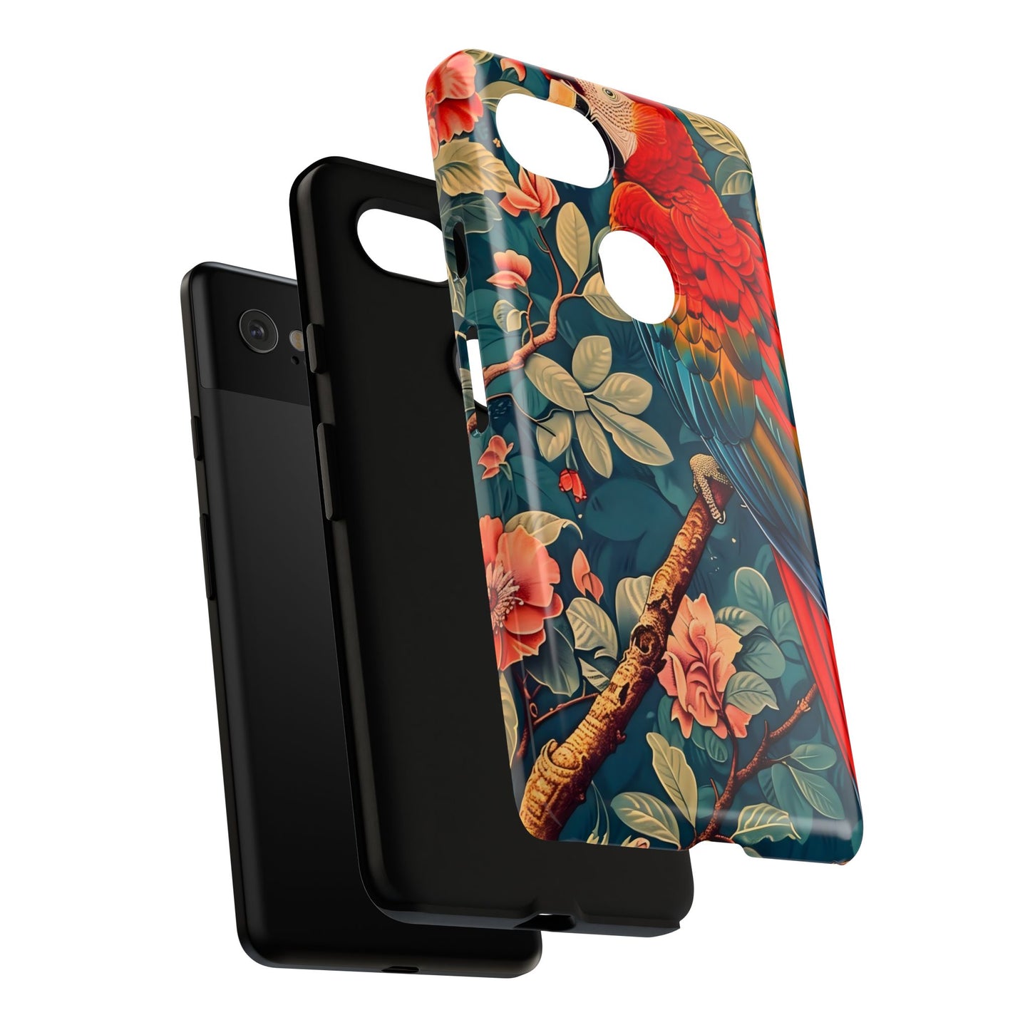 Tough Cases - Colorful Parrot Phone Case, Tropical Bird Phone Cover, Nature Lover Gift, Animal Print Case, Eco-Friendly Accessories