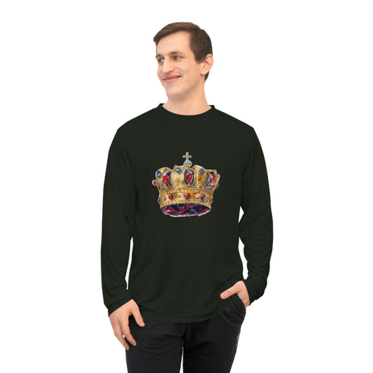 Unisex Performance Long Sleeve Shirt - Symbol of Regal Elegance and Authority - British Royal Crown