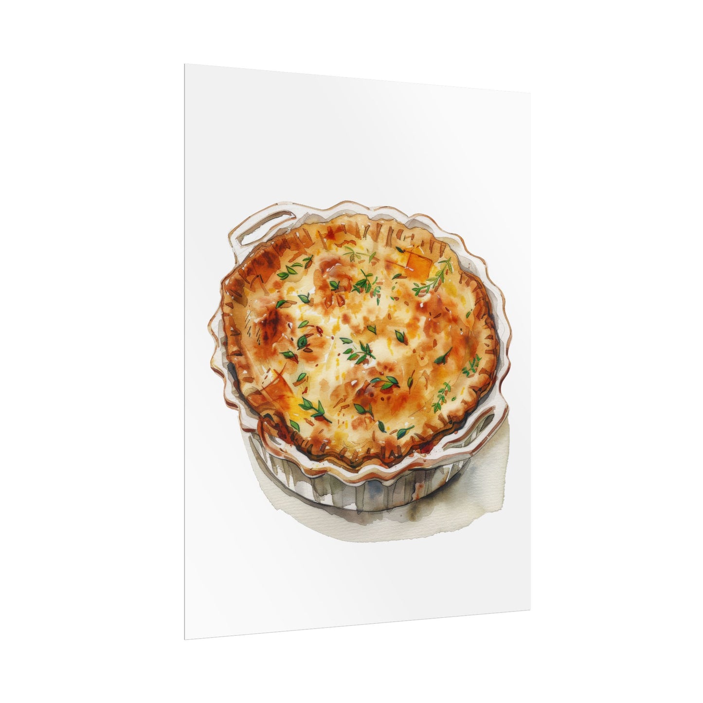 Delicious Quiche Rolled Posters for Kitchen Decor, Culinary Art, Foodie Wall Art, Gift for Chefs, Cooking Enthusiasts, Home Decor