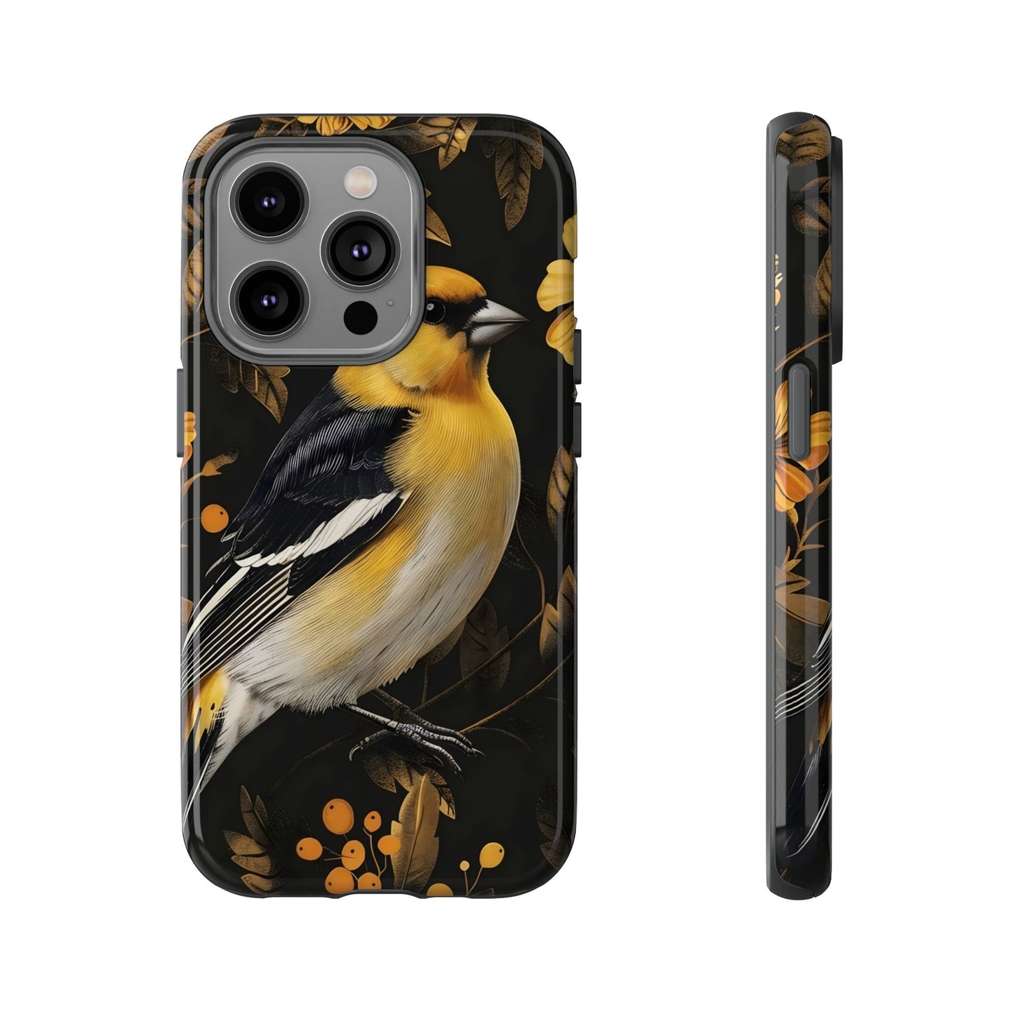 Elegant Bird Phone Case - Tough Cases, Phone Accessories, Wildlife Gifts, Nature Lover, Floral Design, Unique Cases