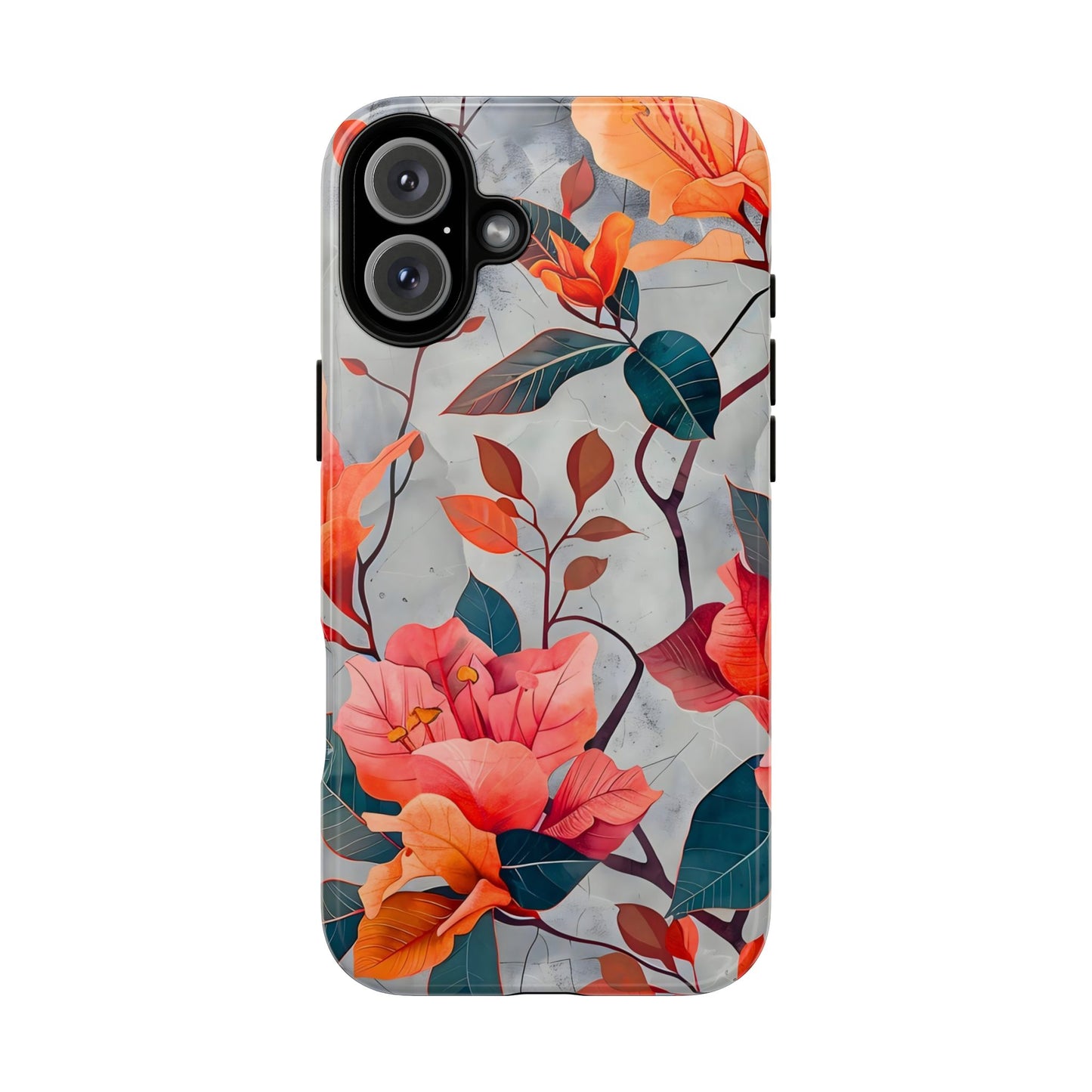 Floral Phone Case, Tough Cases, Flower Power, Gift for Her, Decorative Phone Cover, Trendy Accessories, Everyday Style