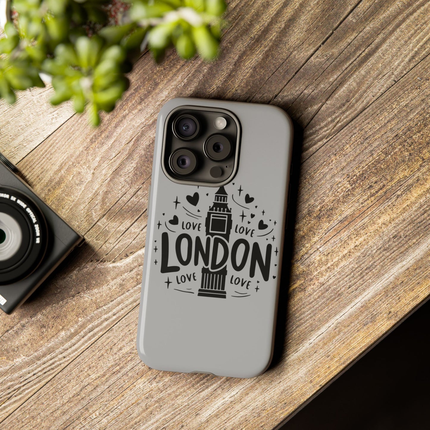 London Love Phone Case, Tough Cases, Stylish Phone Accessories, Unique Gift for Travelers, London Souvenir, Love Design