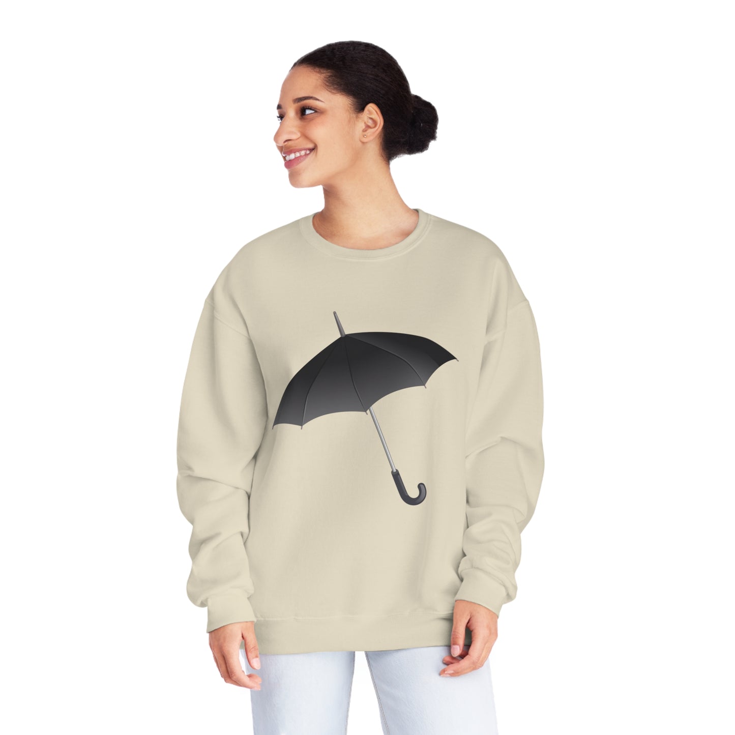 Unisex NuBlend® Crewneck Sweatshirt - Regal Royal Umbrella - Elegant and Majestic Design