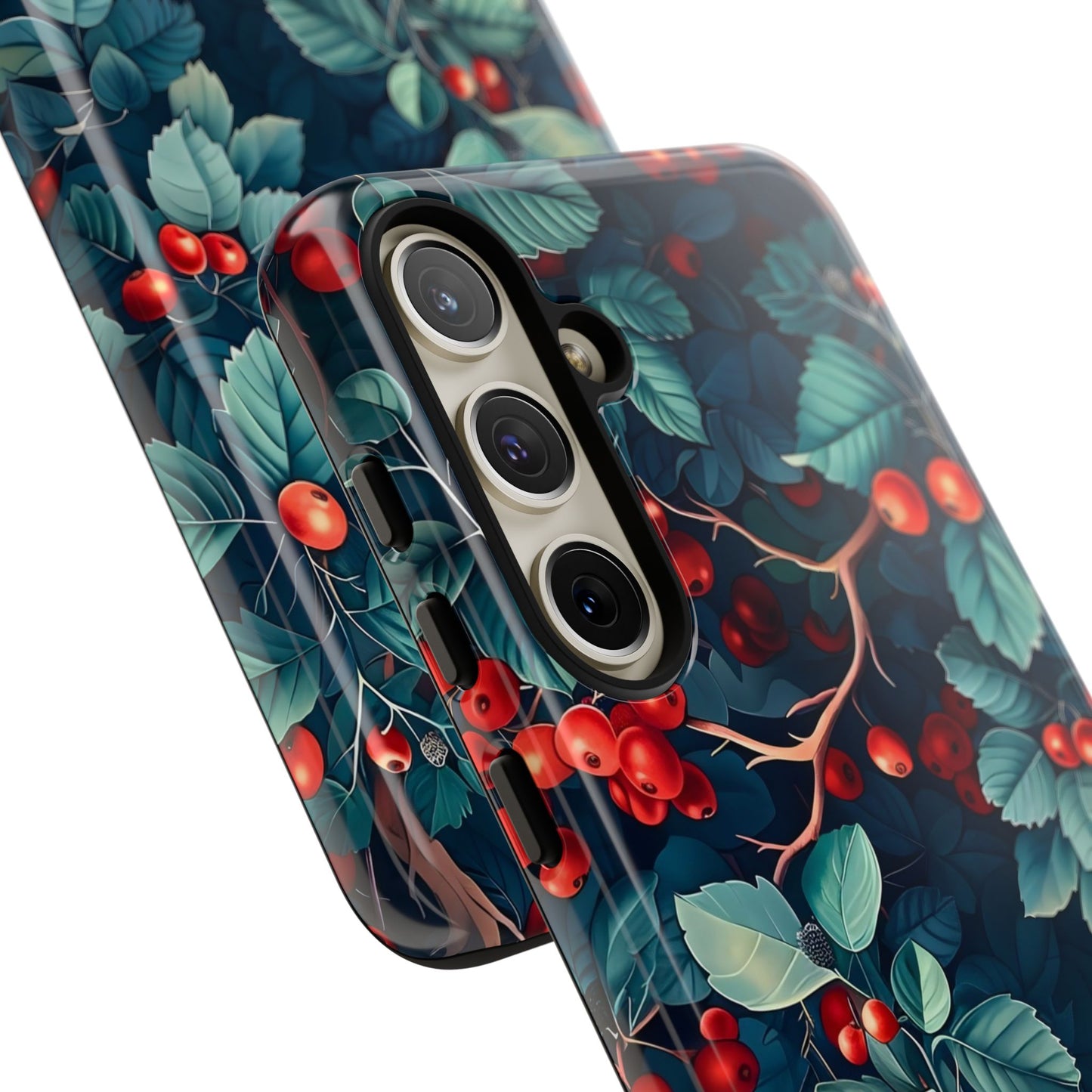 Berry Blossom Phone Case - Nature Lover's Gift, Floral Design, Cute Accessory for Spring, Unique Tech Cover, Perfect for Holidays