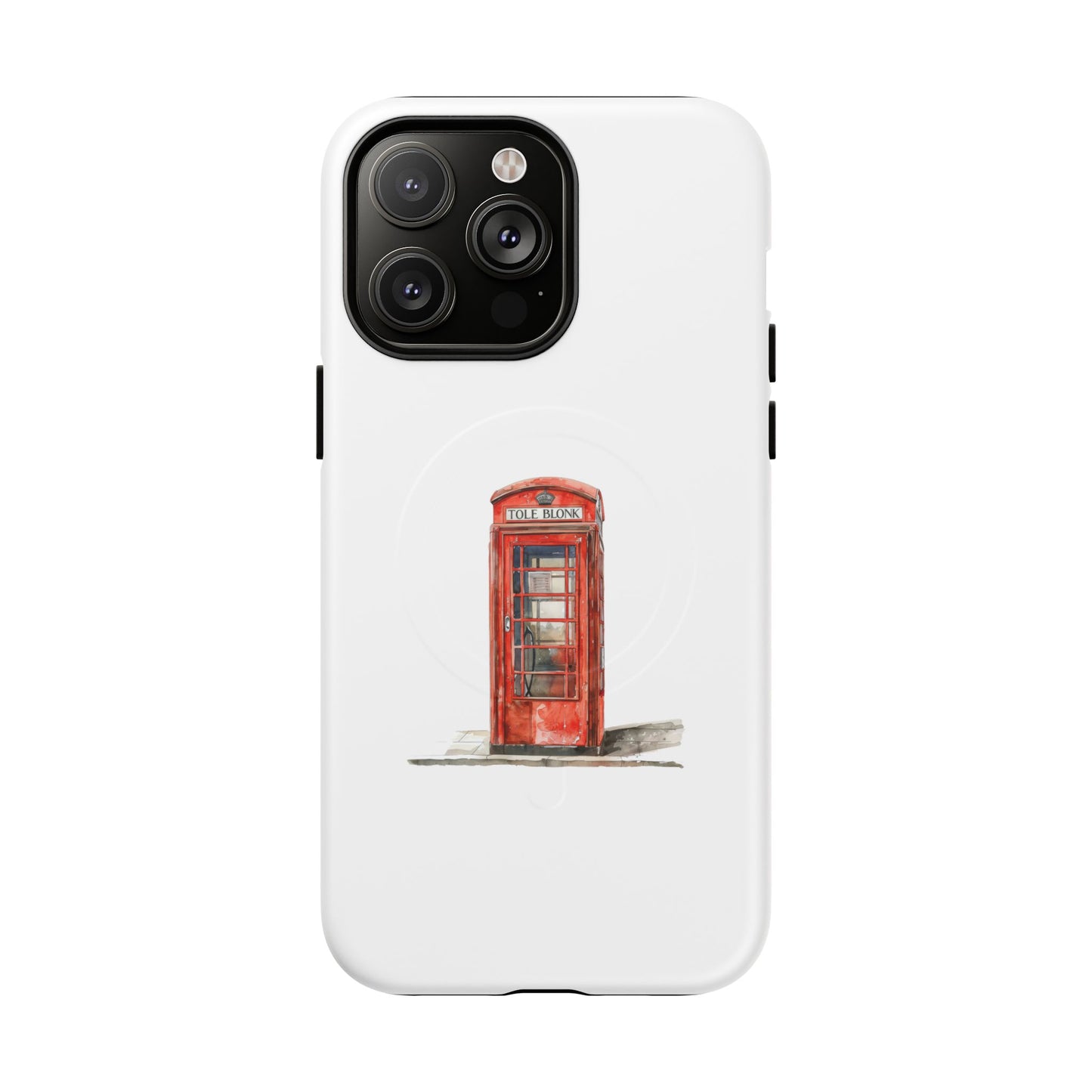 Classic London Phone Booth Magnetic Case, Tough Phone Cases, Gift for Travelers, Unique Phone Accessories, Personalized Phone Protection