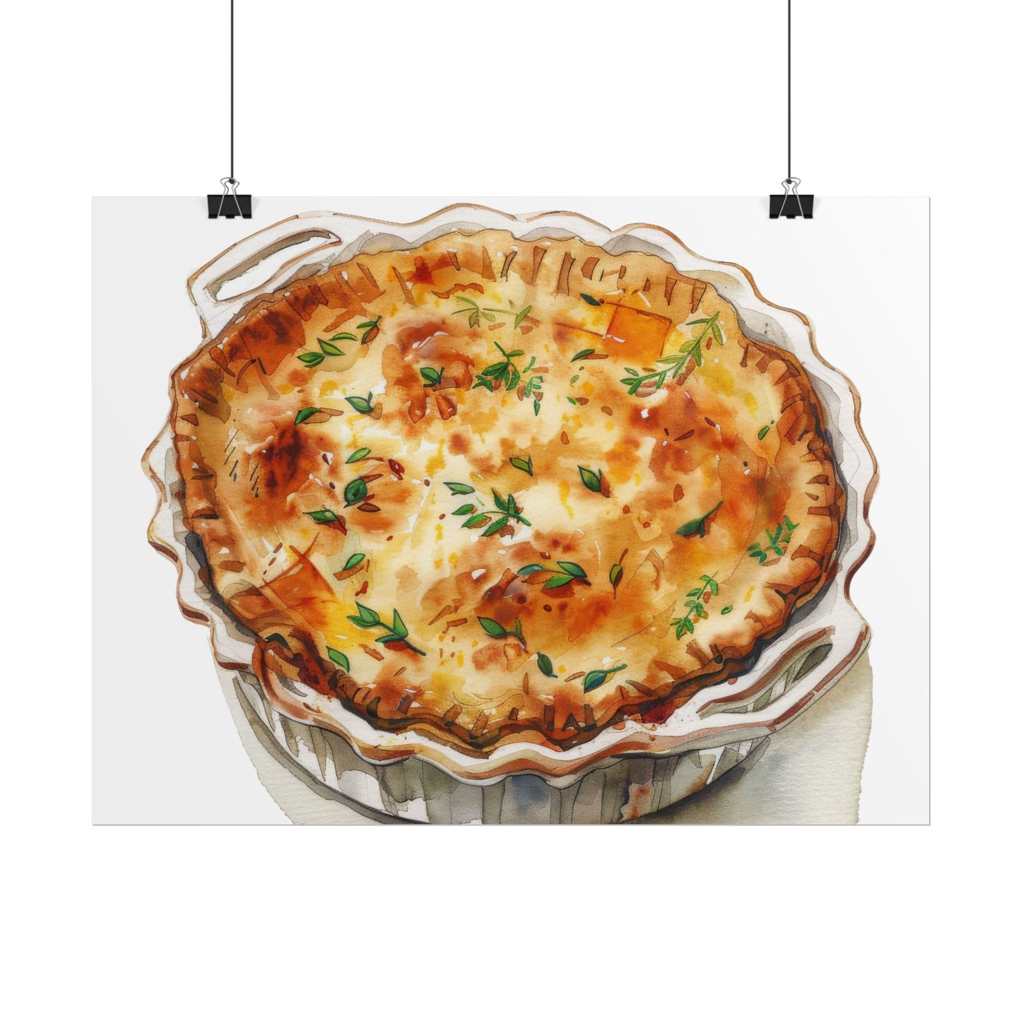 Delicious Quiche Rolled Posters for Kitchen Decor, Culinary Art, Foodie Wall Art, Gift for Chefs, Cooking Enthusiasts, Home Decor