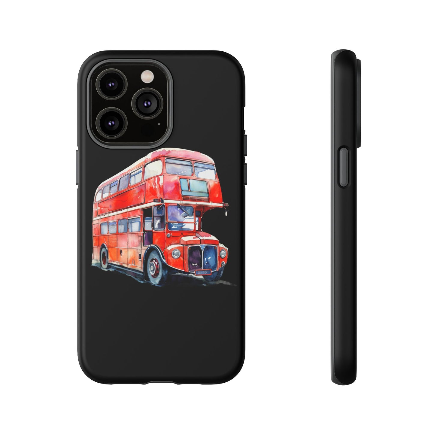 London Bus Phone Case, Tough iPhone Cover, Unique Gift for Travelers, Vintage Style Accessories, Holiday Present Idea