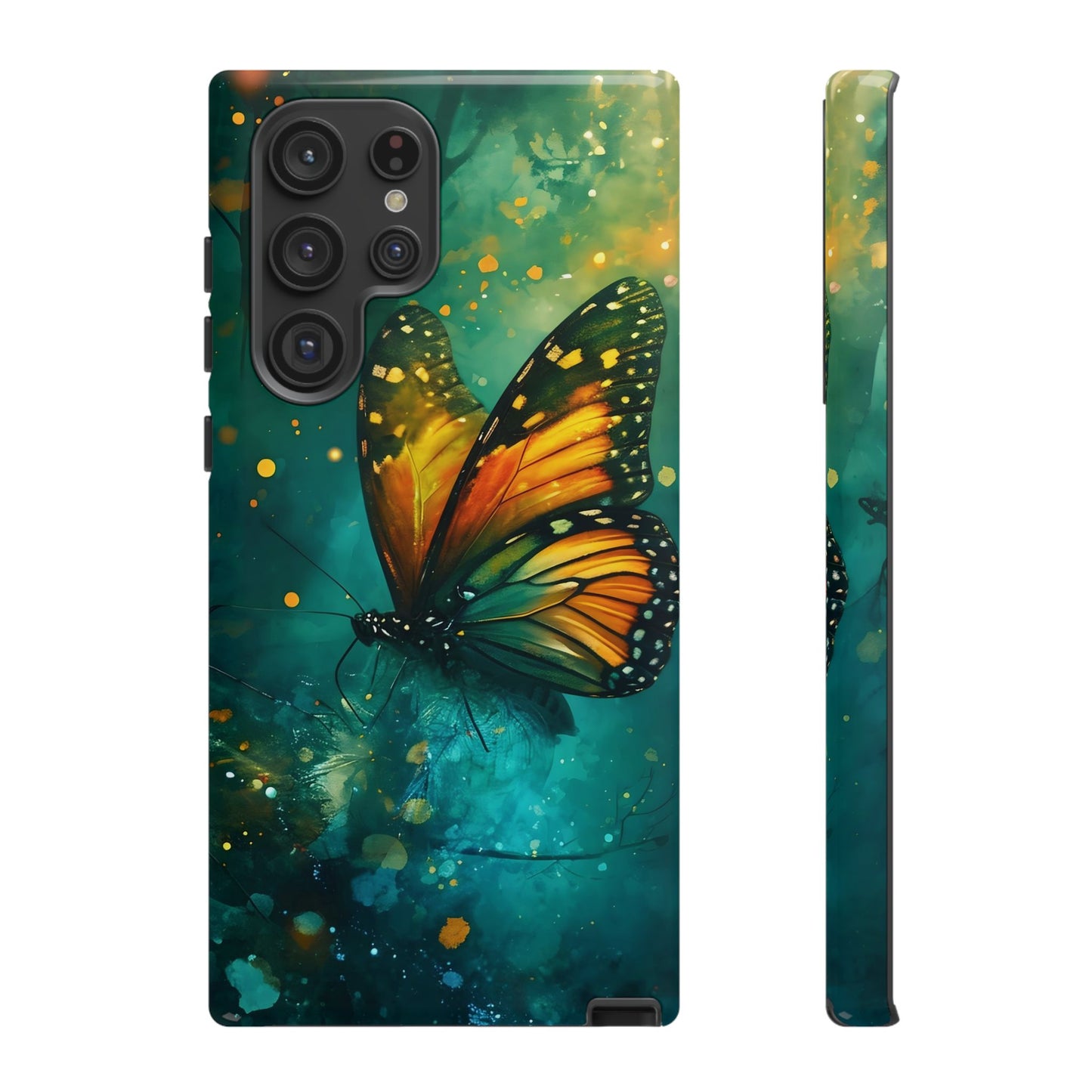 Colorful Butterfly Phone Case, Tough Cases for iPhone and Samsung, Cute Tech Accessories, Nature Lovers Gift, Vibrant Floral Design
