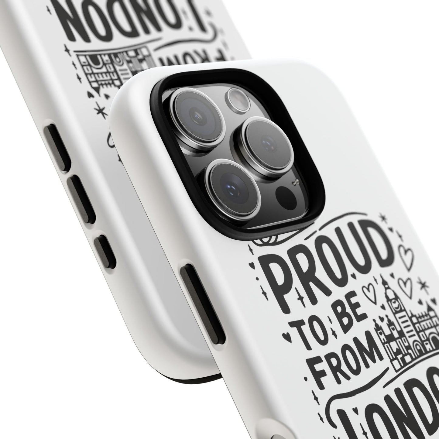 London Pride Phone Case - Proud to Be From London, UK Travel Gift, Black and White Design, Unique Phone Accessory, London Souvenir