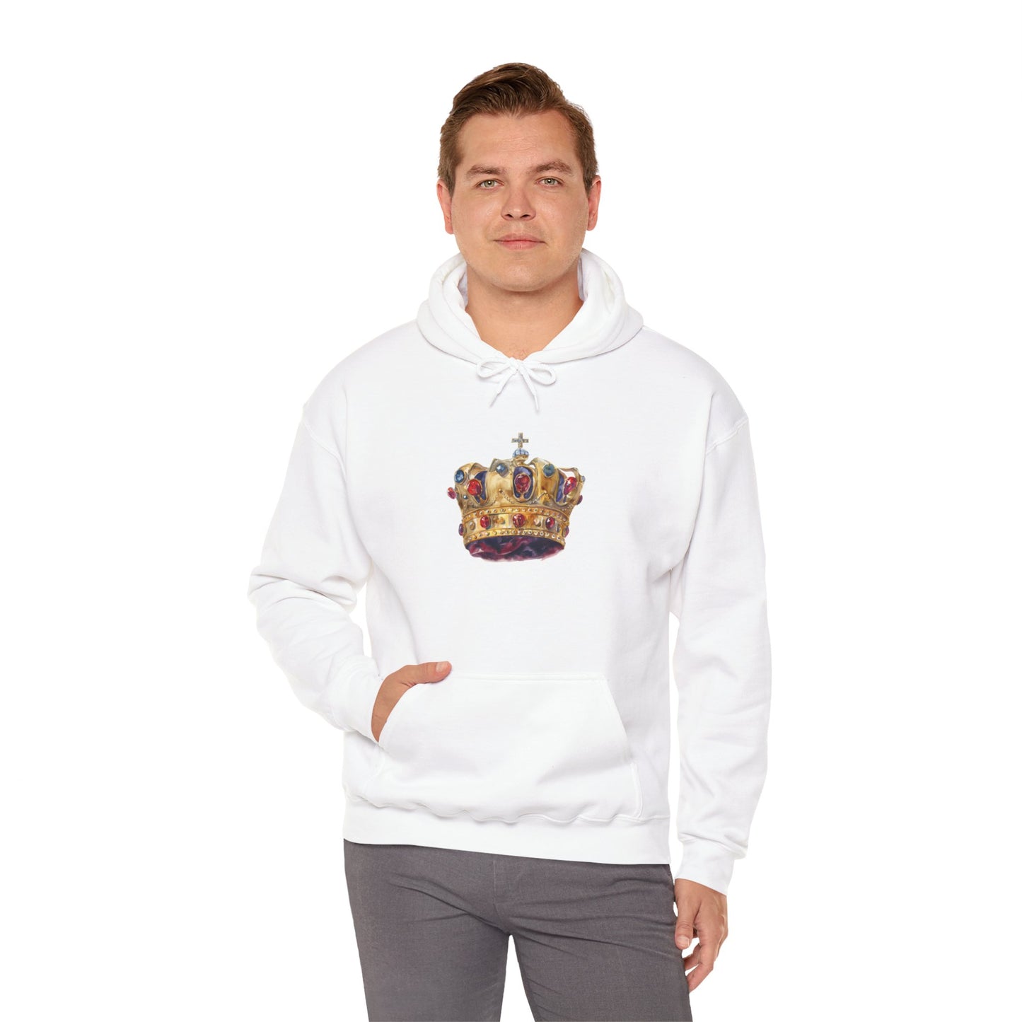 Unisex Heavy Blend™ Hooded Sweatshirt Elegant British Royal Crown