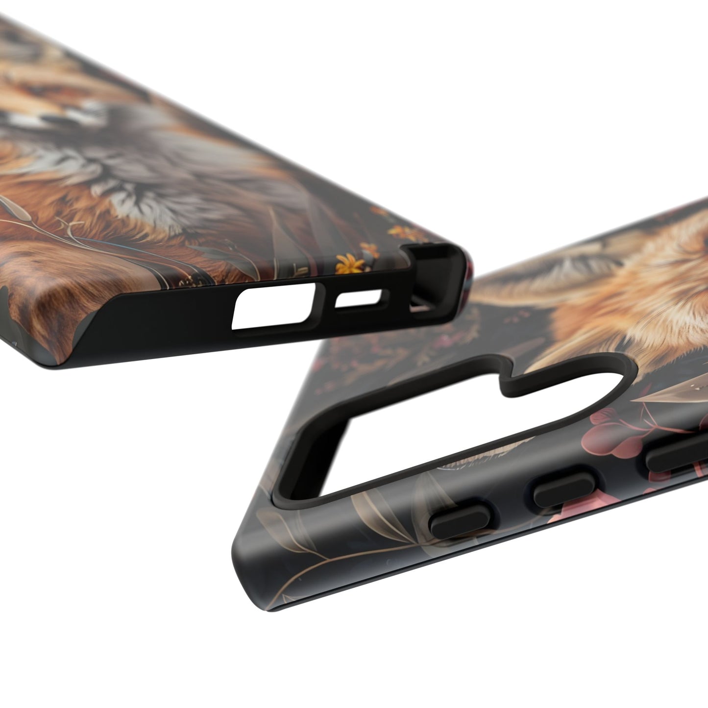 Fox Floral Phone Case, Tough Cases for Animal Lovers, Nature Themed Gift, Cute Phone Cover, Wild Fox Protector