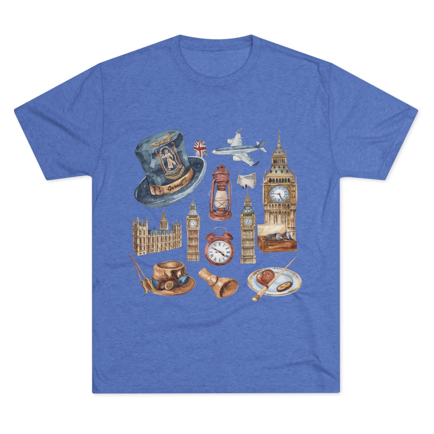 Vintage England Classy Unisex Tri-Blend Crew Tee