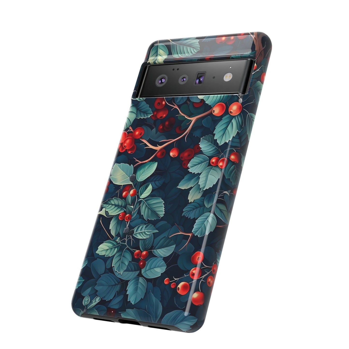 Berry Blossom Phone Case - Nature Lover's Gift, Floral Design, Cute Accessory for Spring, Unique Tech Cover, Perfect for Holidays