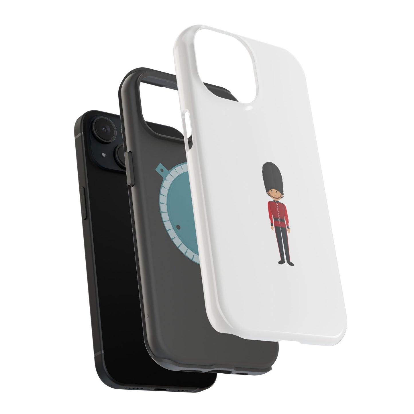 Charming Magnetic Phone Cases with Royal Guard Design, Fun Gift, Phone Accessory, Stylish Protection, Unique Phone Cover