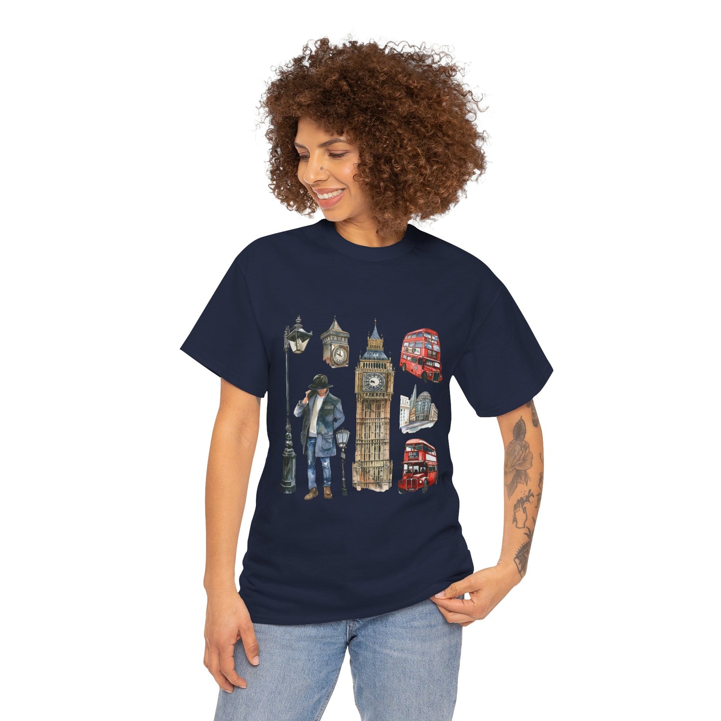 Unisex Heavy Cotton Tee - Classic England - A Collection of Iconic Imagery
