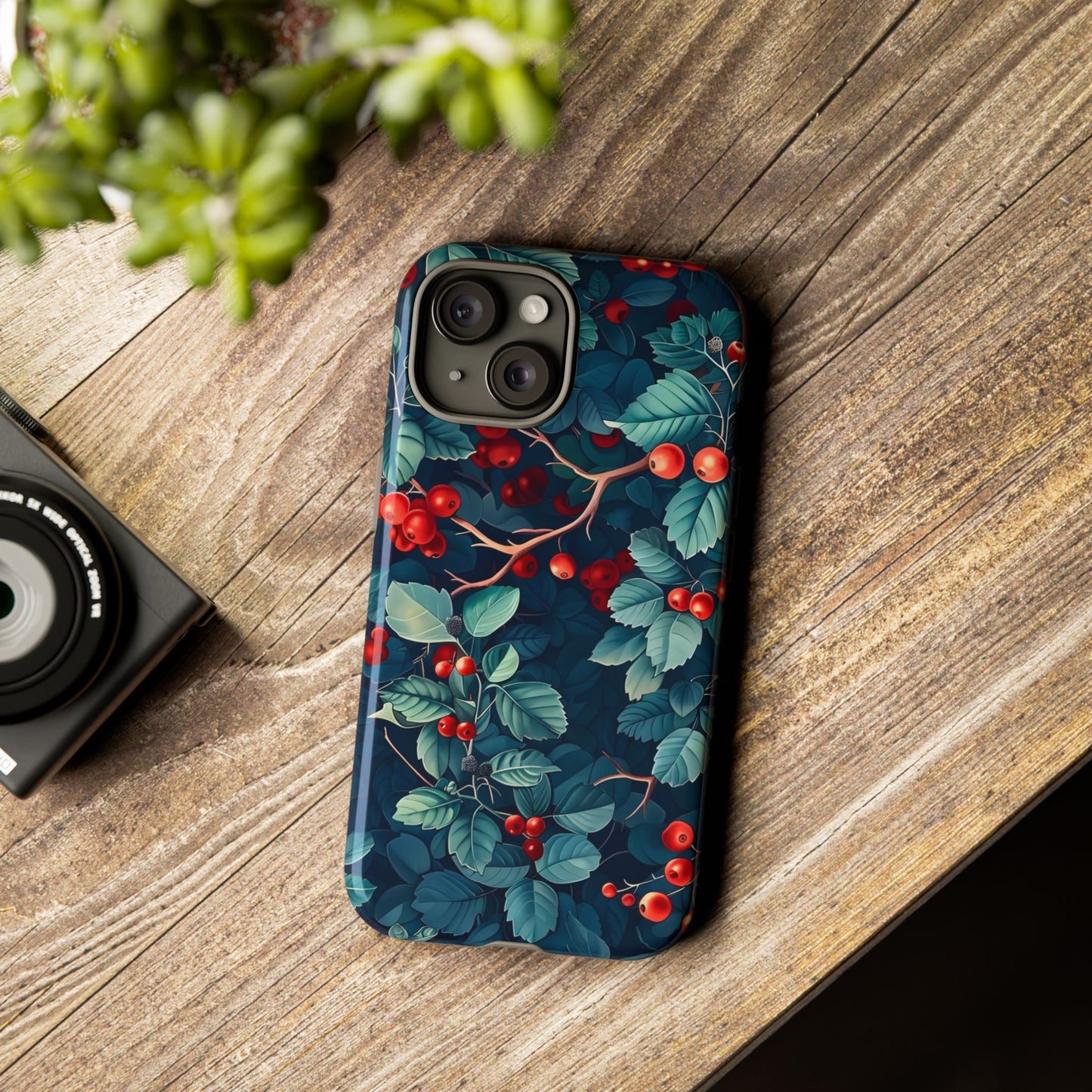 Berry Blossom Phone Case - Nature Lover's Gift, Floral Design, Cute Accessory for Spring, Unique Tech Cover, Perfect for Holidays