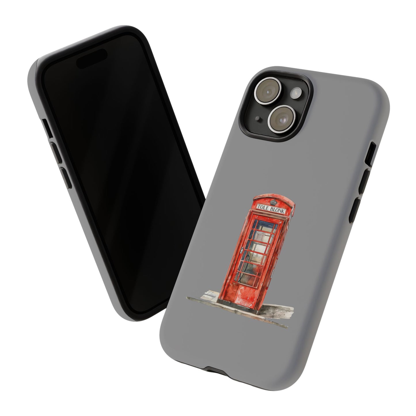 Red Phone Booth Phone Case, Vintage Style Case, Tough Cases for Gifts, Quirky Phone Accessories, Travel Lover's Gift