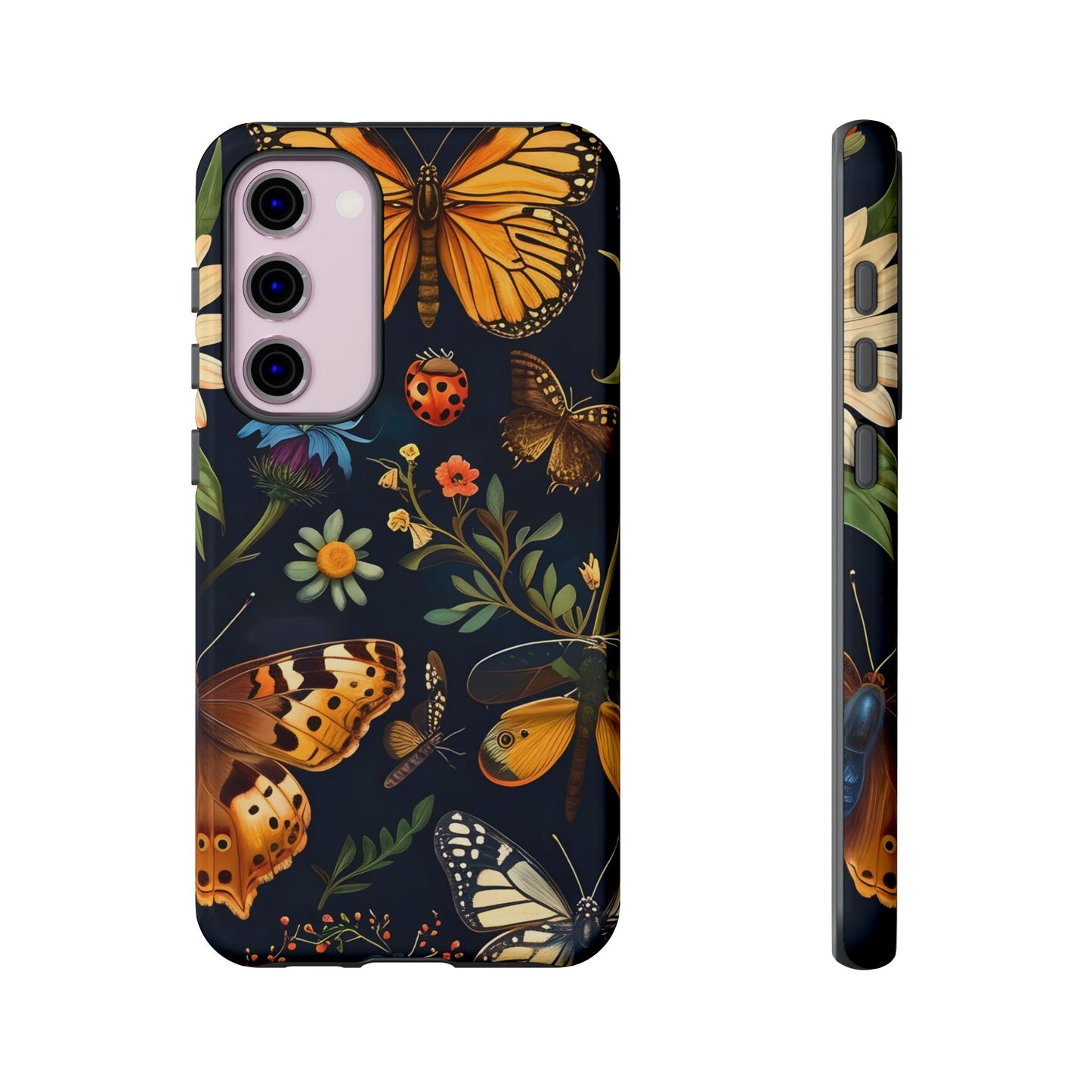 Nature-Inspired Phone Case | Floral Butterfly Design, Tough Phone Cover, Gift for Nature Lovers, Cute Butterfly Case, Home Decor