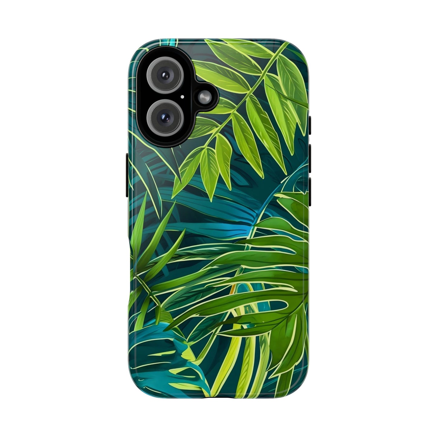 Tropical Phone Case - Durable Green Leaf Design, Eco-Friendly Gift, Trendy Accessory, Nature Lover's Case, Summer Vibes