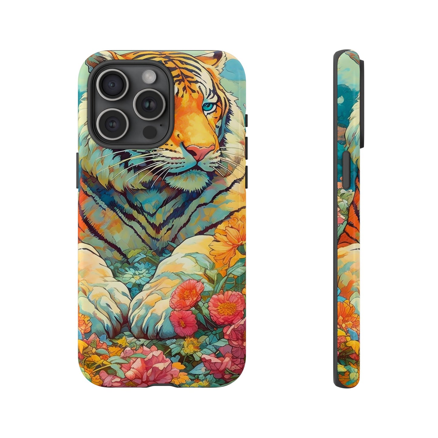 Tiger Jungle Phone Case, Colorful Tough Cases, Animal Lover Gift, Nature Phone Cover, Wildlife Decor, Birthday Present