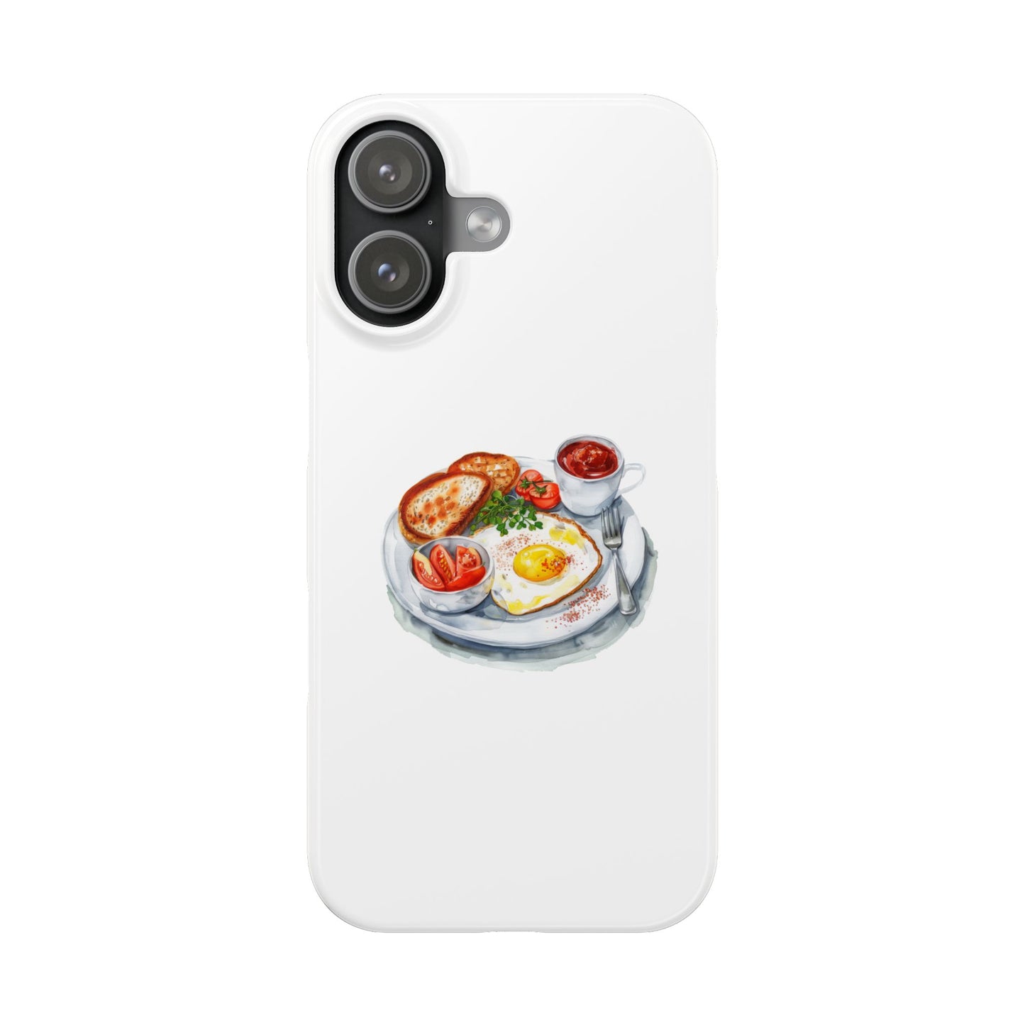 Breakfast Lover Slim Phone Cases, Cute Food Phone Accessories, Coffee Morning Aesthetic, Gift for Foodies, Kitchen Decor Cases