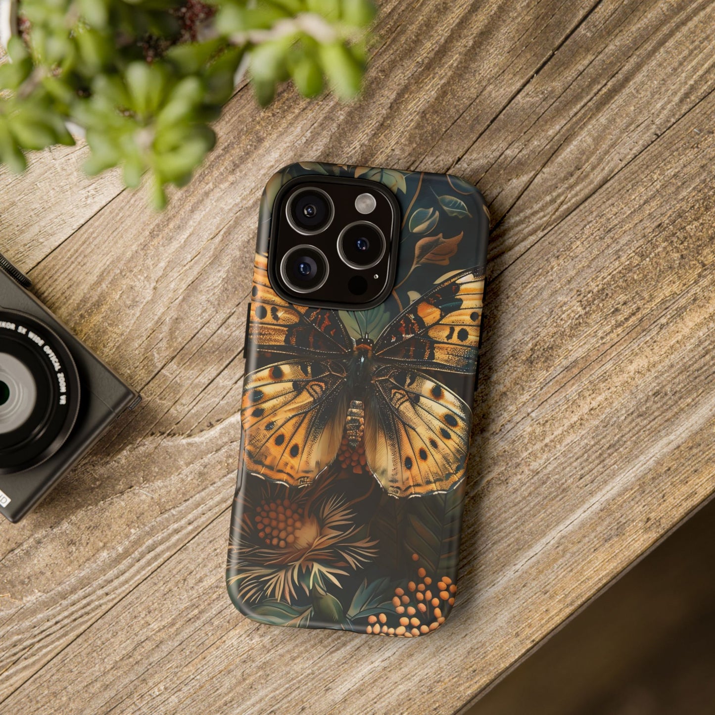 Butterfly Floral Phone Case, Tough Cases, Protective Cover, Unique Gift, Nature Lover, Art Print, Spring Decor